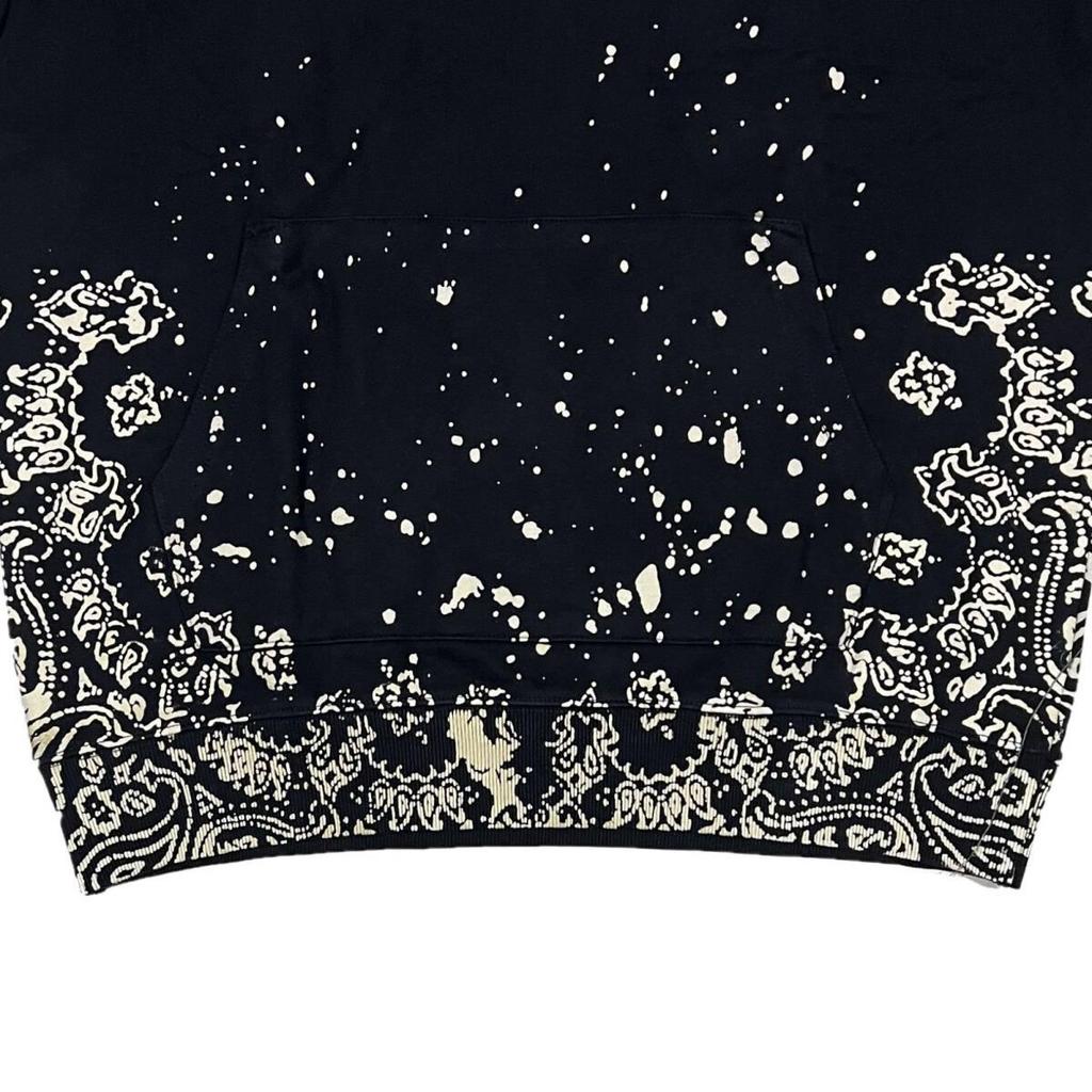 Used [Parallel Import] AMIRI BANDANA BLEACH ALL OVER HOODIE (Black) (M)