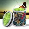1pcs Hard Bottom Folding Fishing Bucket Outdoor Water Collection Water Bag Multi-Functional Outdoor Fish Protections Bucket