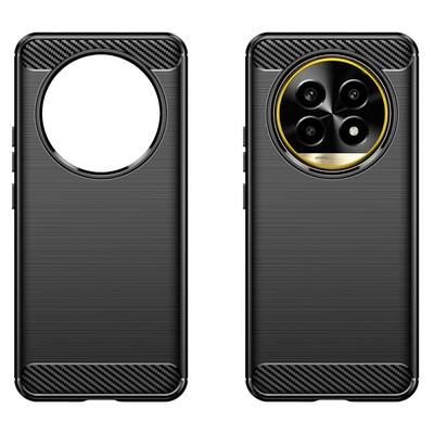 For Realme 13 Pro 5G (Global)/13 Pro+ 5G (Global) Case Carbon Fiber Texture TPU Brushed Phone Cover