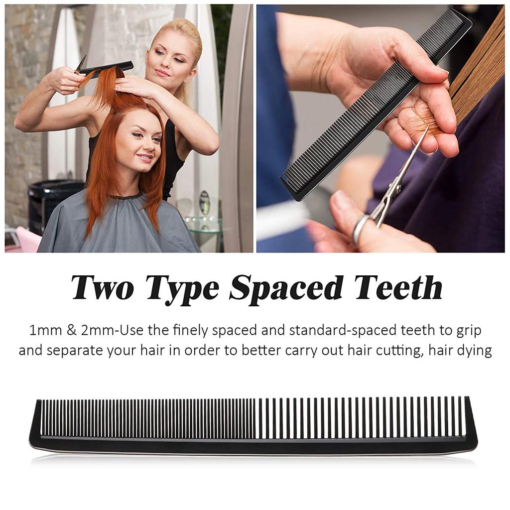 5 Pieces Black Anti-static and heat-resistant hairdressing comb Portable Styling for Men Women