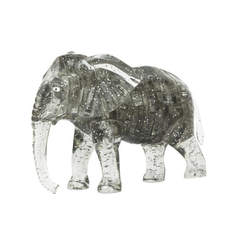 

Завораживающий 3D-пазл «Кристальный слон», модель для самостоятельной сборки, украшение, подарок для детей серый