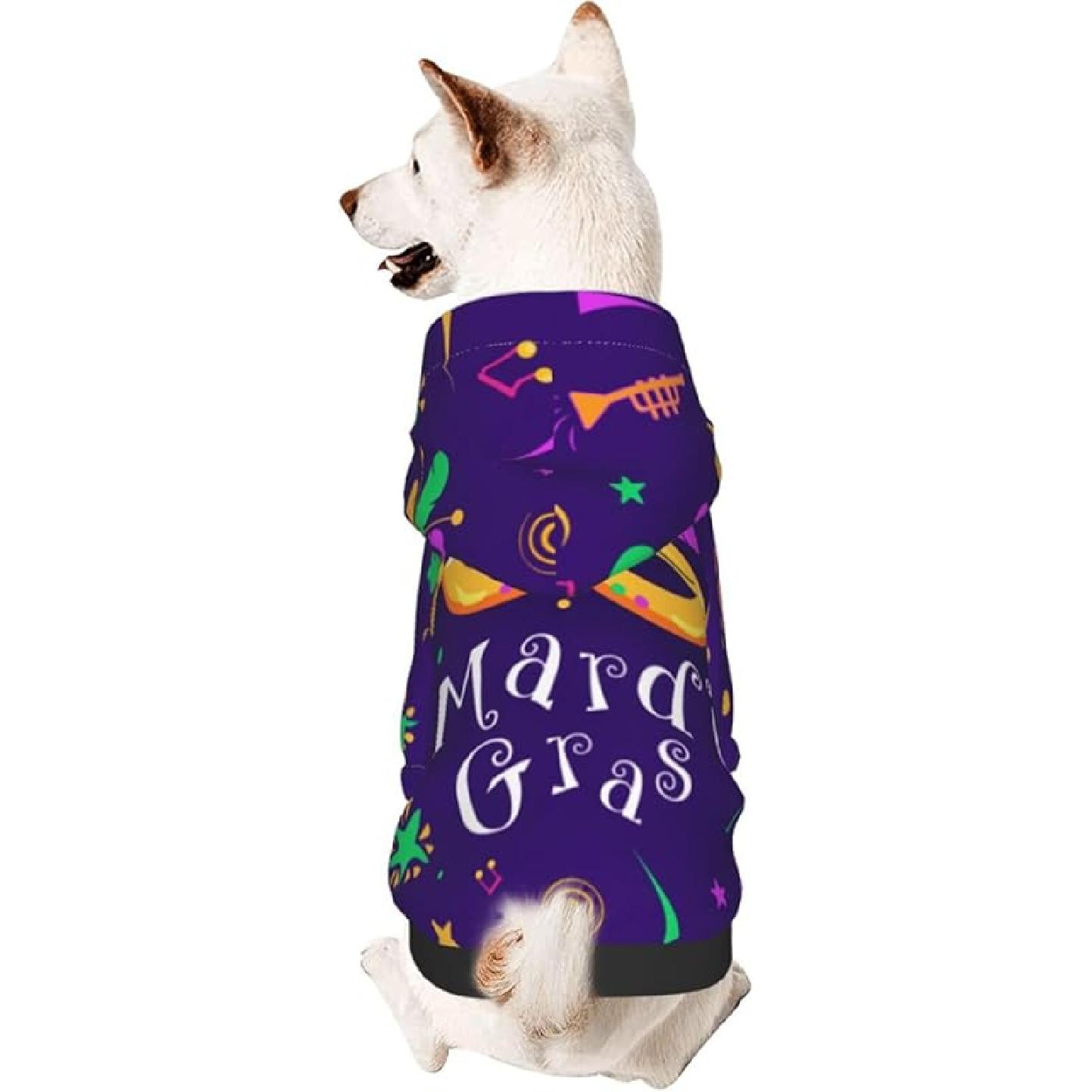 

Марди Гра 2025 Одежда для собак Худи Свитера Толстовки Костюм питомца для собак кошек Большой Large чёрный