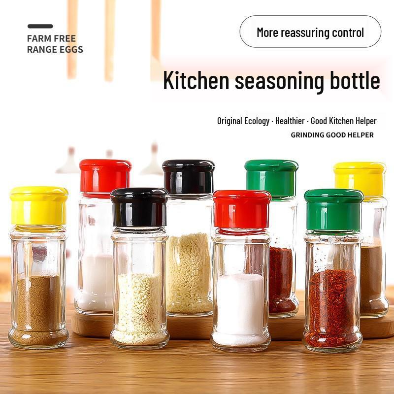 Lightweight Glass Seasoning Bottle with Flip-top Lid for Outdoor BBQ