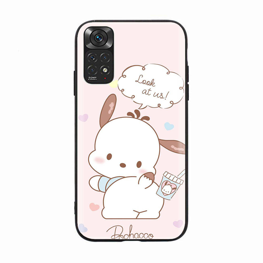Black Case for Samsung Note 20 Lite S24 Ultra S23 A03 A05 A06 A11 A71 A15 A16 A13 A24 A25 A33 A52 A53 A50 M55 M35 Plus H-31 Pochacco