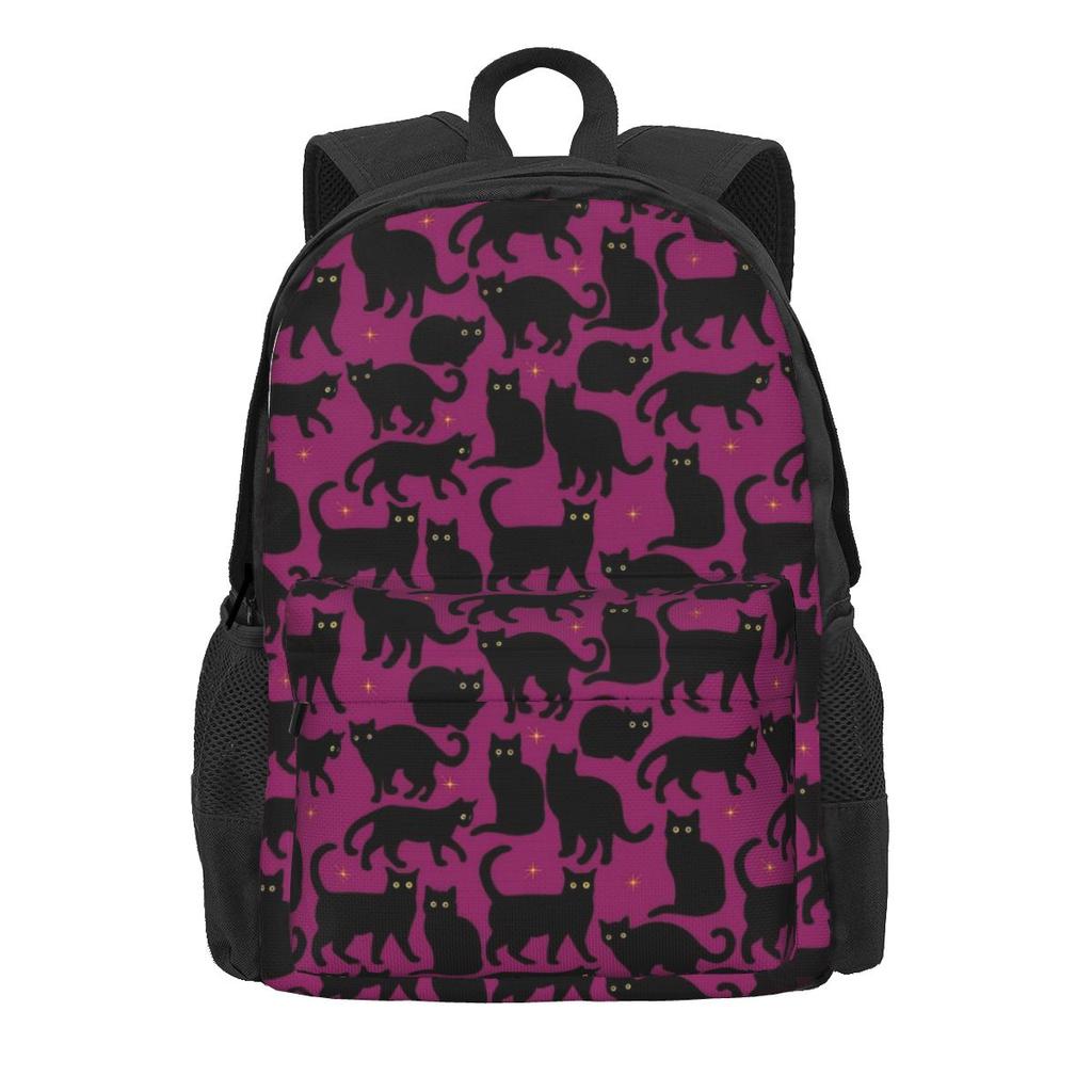 Magic Cats Mugs Backpack Cartoon Animal Style Backpacks Unisex Cycling Durable School Bags Design Rucksack