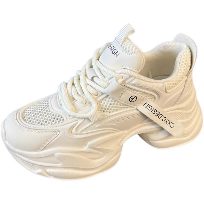 Mesh Breathable Height Increasing Versatile Dad Shoes Spring 2025 New Small Thick Sole Explosive Street Women's Shoes