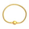 18K Gold Weiches Schlangenkettenarmband - Vielseitiges Modeaccessoire aus Titanstahl mit rundem Pandora-Stil-Design.