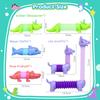 DELEE Bath Toys 4Packs Animal Shaped Pop Tubes Baby Bath Toys with LED Lights Floating Swimming Water Toys,Perfect for Bath Time Fun,Travel,Pool