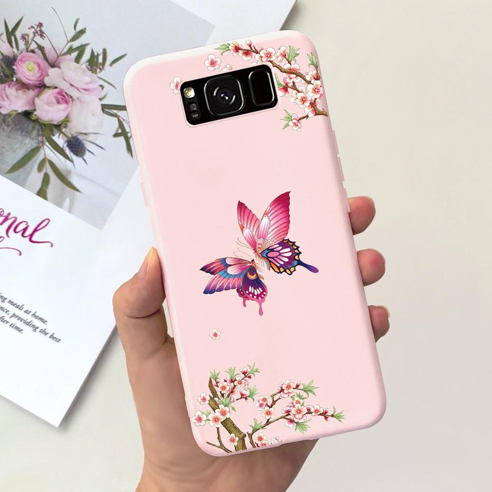 New For Samsung Galaxy S8+ SM-G955F Case Luxury Flower Butterfly Soft Silicone Cover For Samsung S8+ S8Plus S8 Bumper Phone Case
