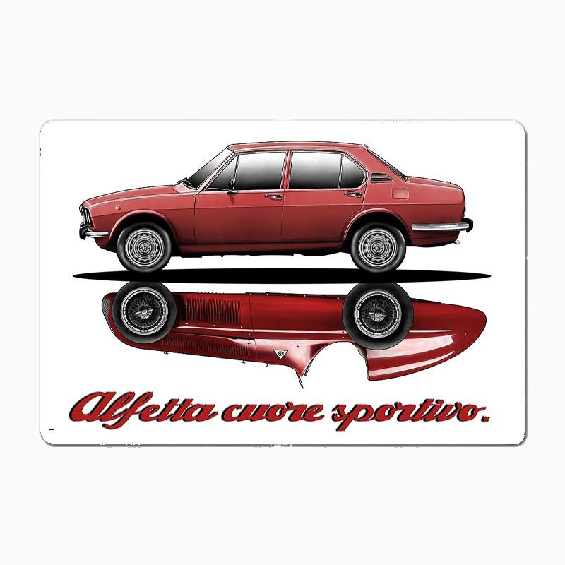 

Alfa Romeo Alfetta Cuore Sportivo Cars Vintage Metal Plaques Tin Sign Interior Home Room Decoration Kitchen Wall Decor 20x30cm（7.8x11.8inch）