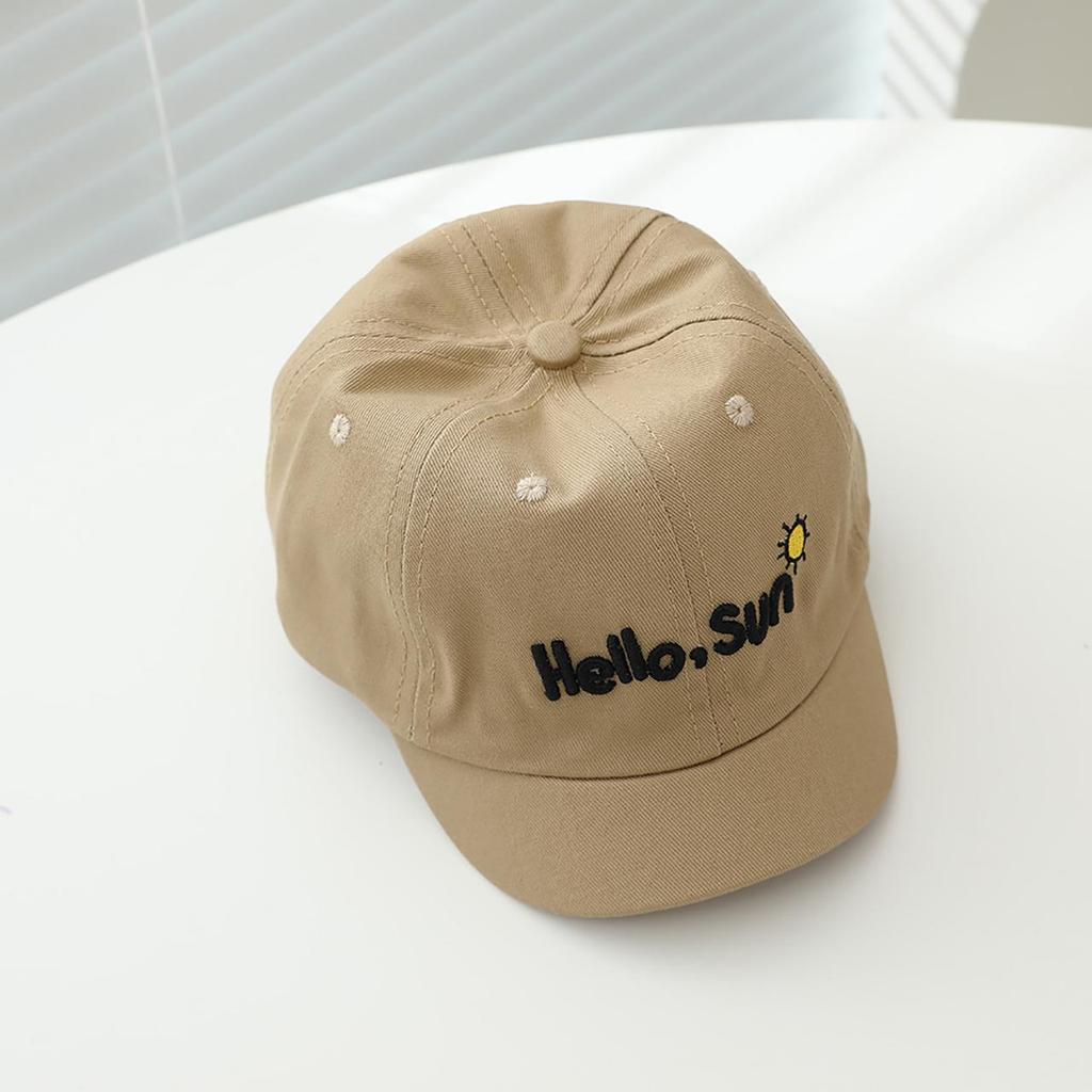 Cute Embroidery Baby Baseball Cap Short Brim Peaked Hat for Toddler Boys Girls Adjustable Sun Hats