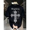 Schweres einfarbiges Herren-Kurzarm-T-Shirt: Neuer Sommerstil, Rundhalsausschnitt, Lockere Passform, Oversized, Cool, Lässig und Modisch