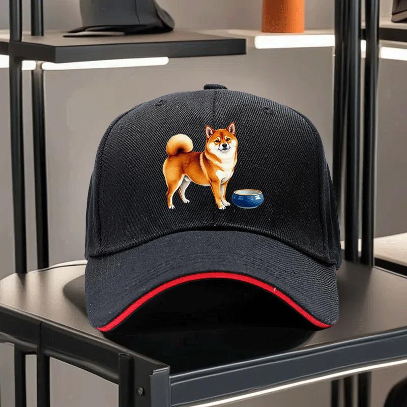 Shiba Inu Dog Graphic Baseball Cap Unisex Polyester Breathable Outdoor Adjustable Adult Hat