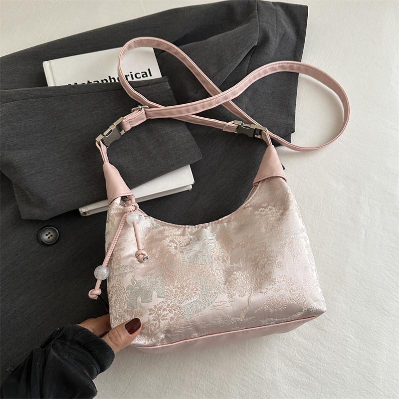 

Fashionable New Chinese Style Women s Handbag Elegant Small Shoulder Bag With Inner Phone Pocket рожевий
