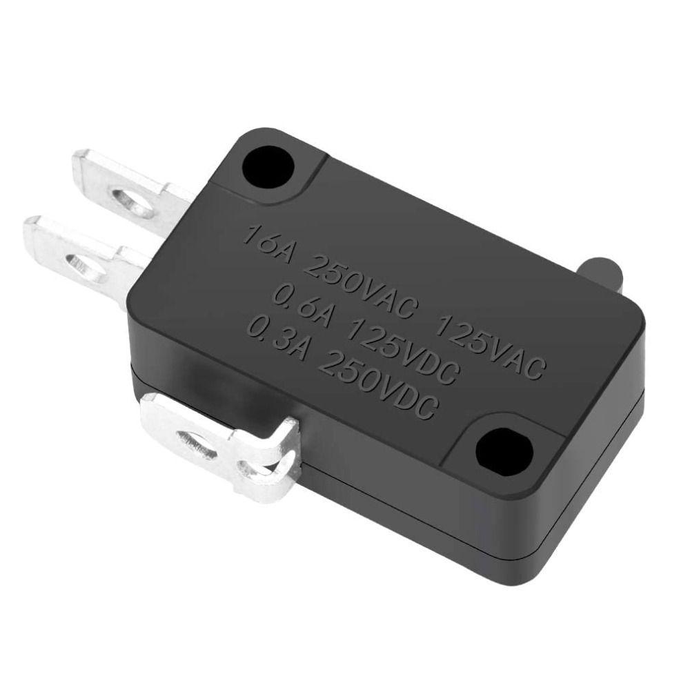 12 ks Užitečný 125V/250V 16A SPDT Tlačítko s rychlým sepnutím Černý konektor Aktuátor Mikrokoncový spínač Dveře mikrovlnné trouby
