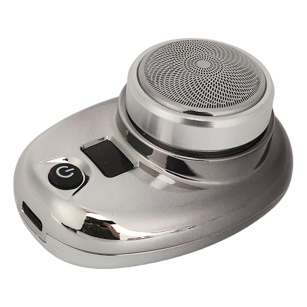 Elektrischer Bartschneider Kabellos Mini USB Wiederaufladbar LED-Anzeige Wasserdichter Bartschneider für Männer Schwarz Silber Farbverlauf