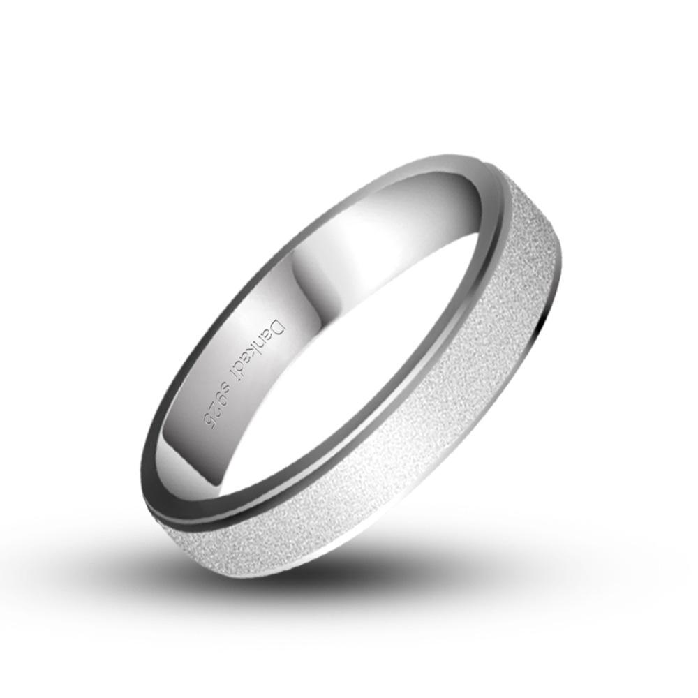 Кільце Просте Чоловіче та Жіноче Парне Кільце Гальванізоване Товсте Родієве Золото Матове Одиночне Кільце Прикраса