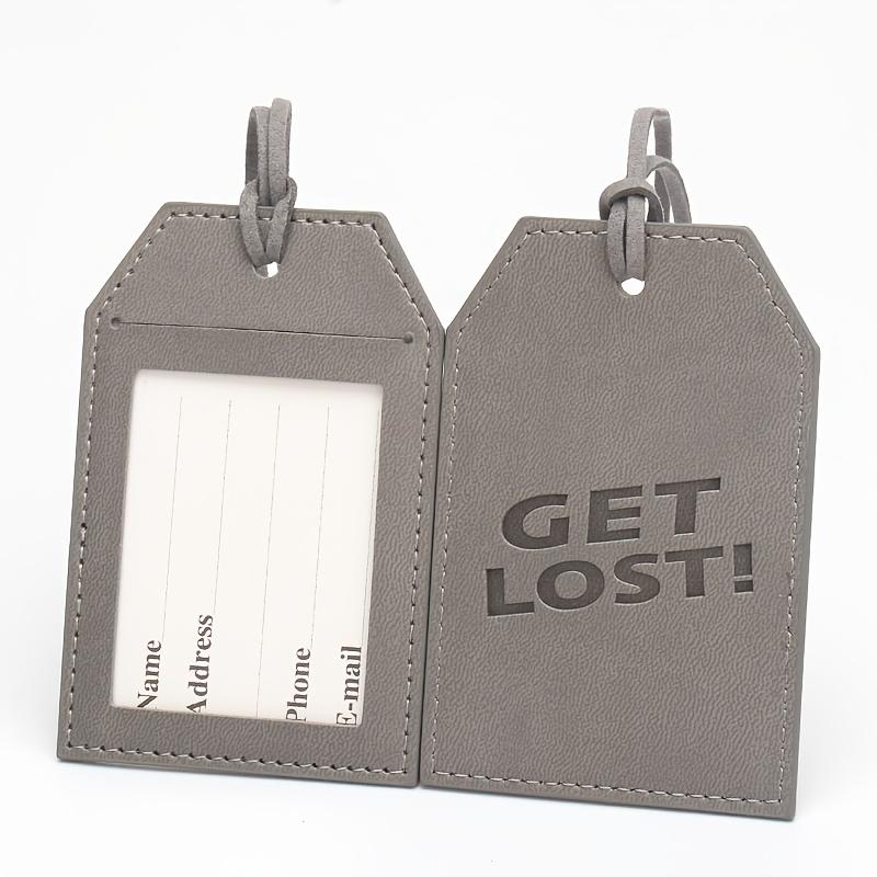 2 Pcs Candy Colored Luggage Tags Loss Proof Check-in Tags with Travel Identification Card Sets for Secure Travel