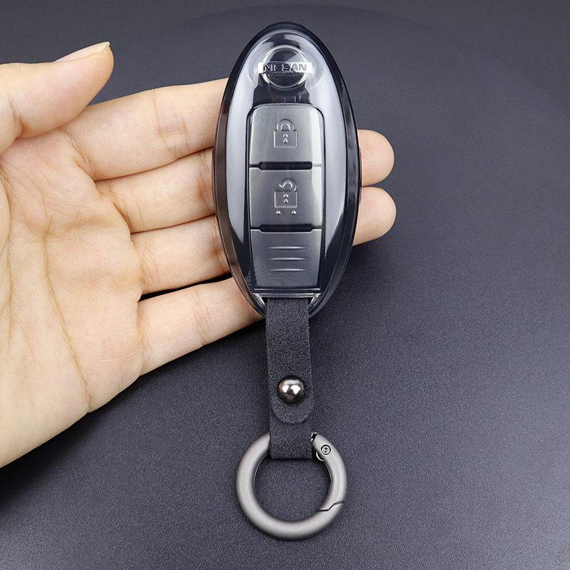 Pokrowiec na kluczyk Nissan: Przezroczysta pełna ochrona do Altima, Qashqai, Sylphy, Tiida, Kicks, Terra, Navara.