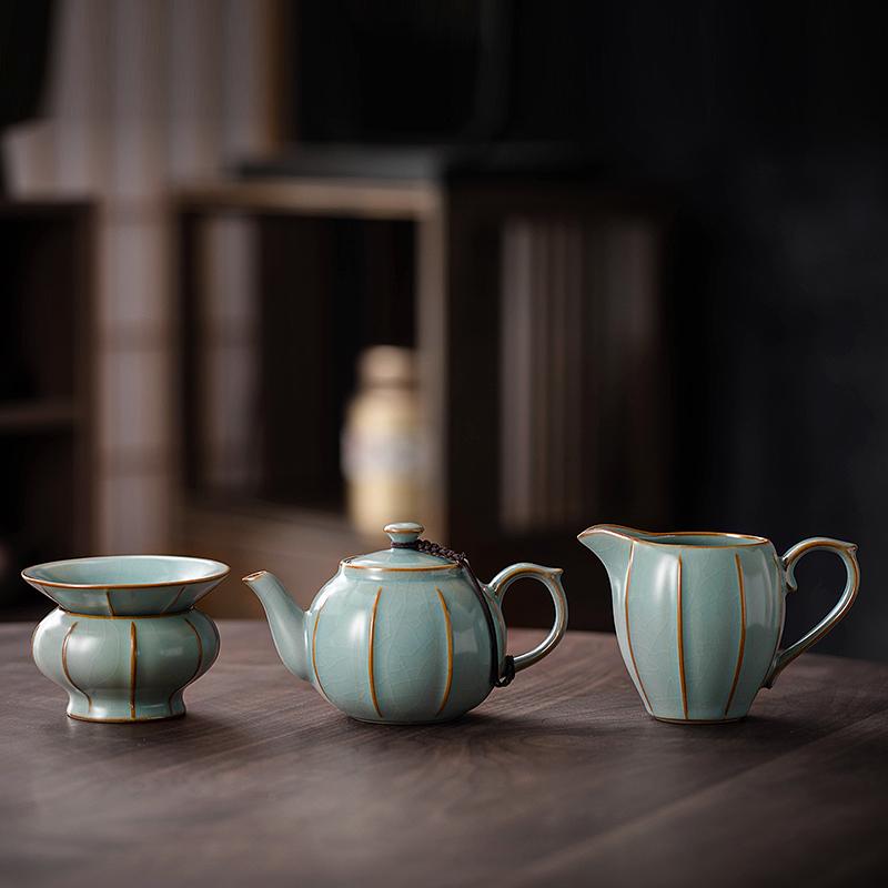 High quality Chinese style Tianqing Ru Kiln teapot ceramics Kung Fu tea tool