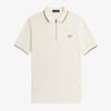 [Sharp] Crepe Pique Zip-Neck Polo Shirt (560) Afpm2417729-560
