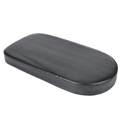 Funda de asiento trasero de bicicleta de PU negra, cojín ancho y suave, accesorio semicircular para bicicleta (negro)