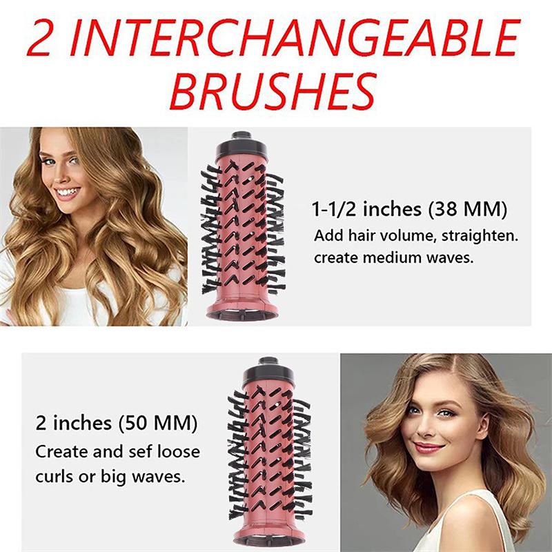 Hair Dryer Brush 2 In 1  Air Spin Brush Curling Straightening Styling Auto-Rotating Ionic Round Blow Hair Dryer Volumizer
