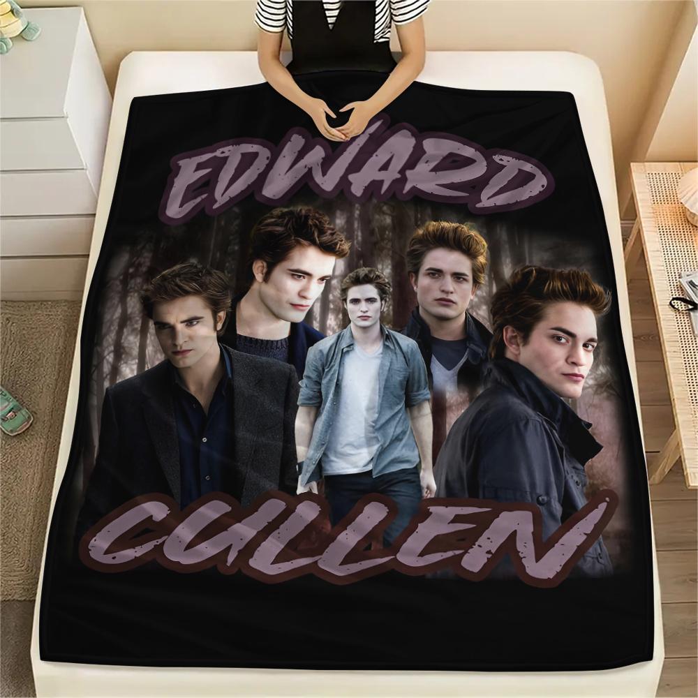 1 Stück Edward Cullen Druck Flanelldecke, Hohe Qualität für alle Jahreszeiten, Heimdekoration, Wärme und Komfort, Perfekt für Weihnachtsgeschenke