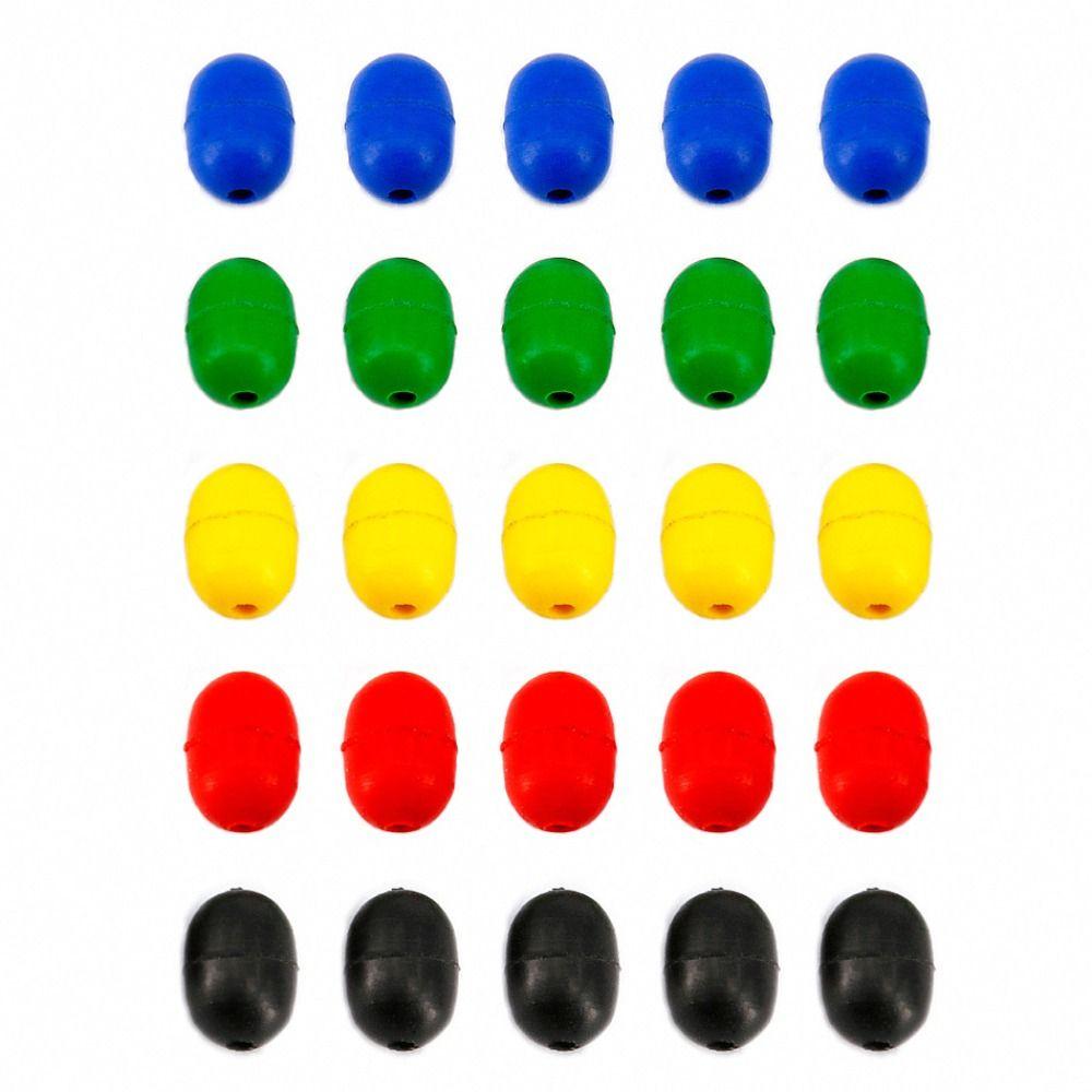 100PCS/Lot Anti-tangle Soft Rubber Buffer Beads Color Rubber Fishing Space Beans  Rock Fishing
