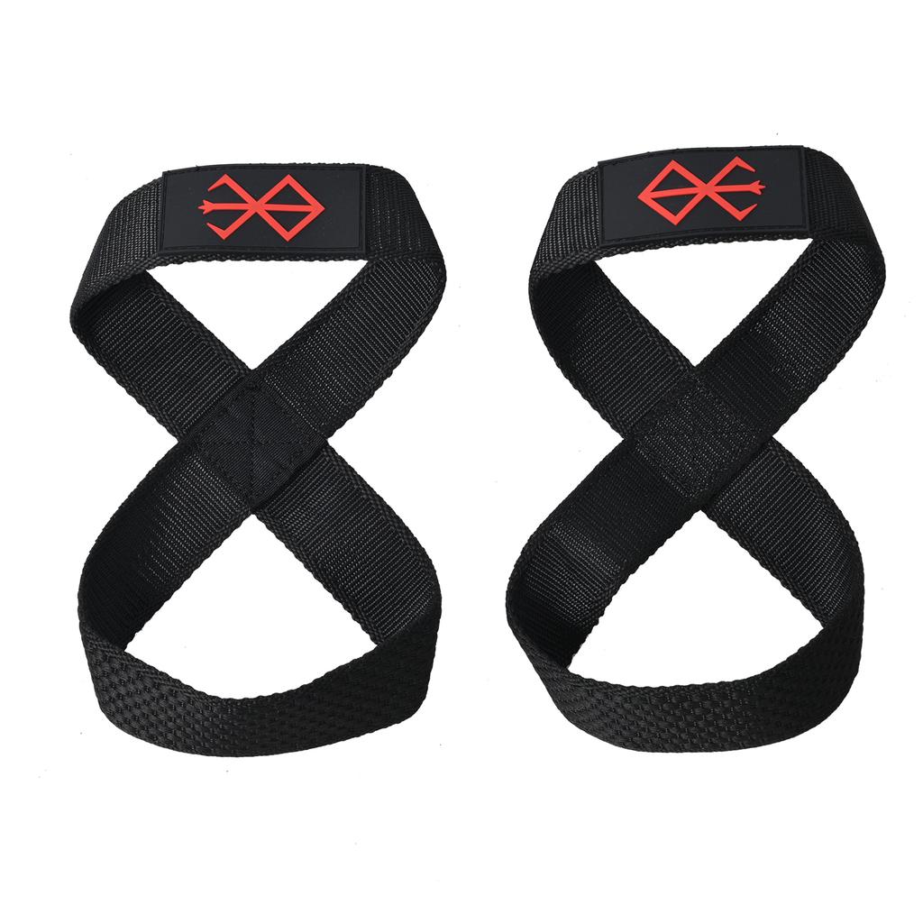Custom Logo Figure 8 Lifting Straps For Deadlift, Powerlifting, & Cross Training Strong Weightlifting Wrist Straps