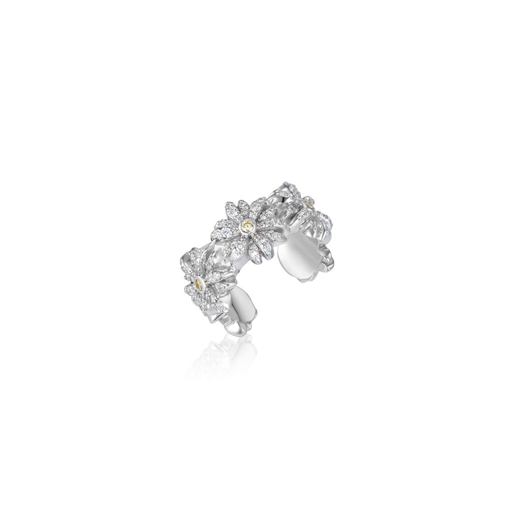 Scudo Cuore White Stone Ring (A Type)