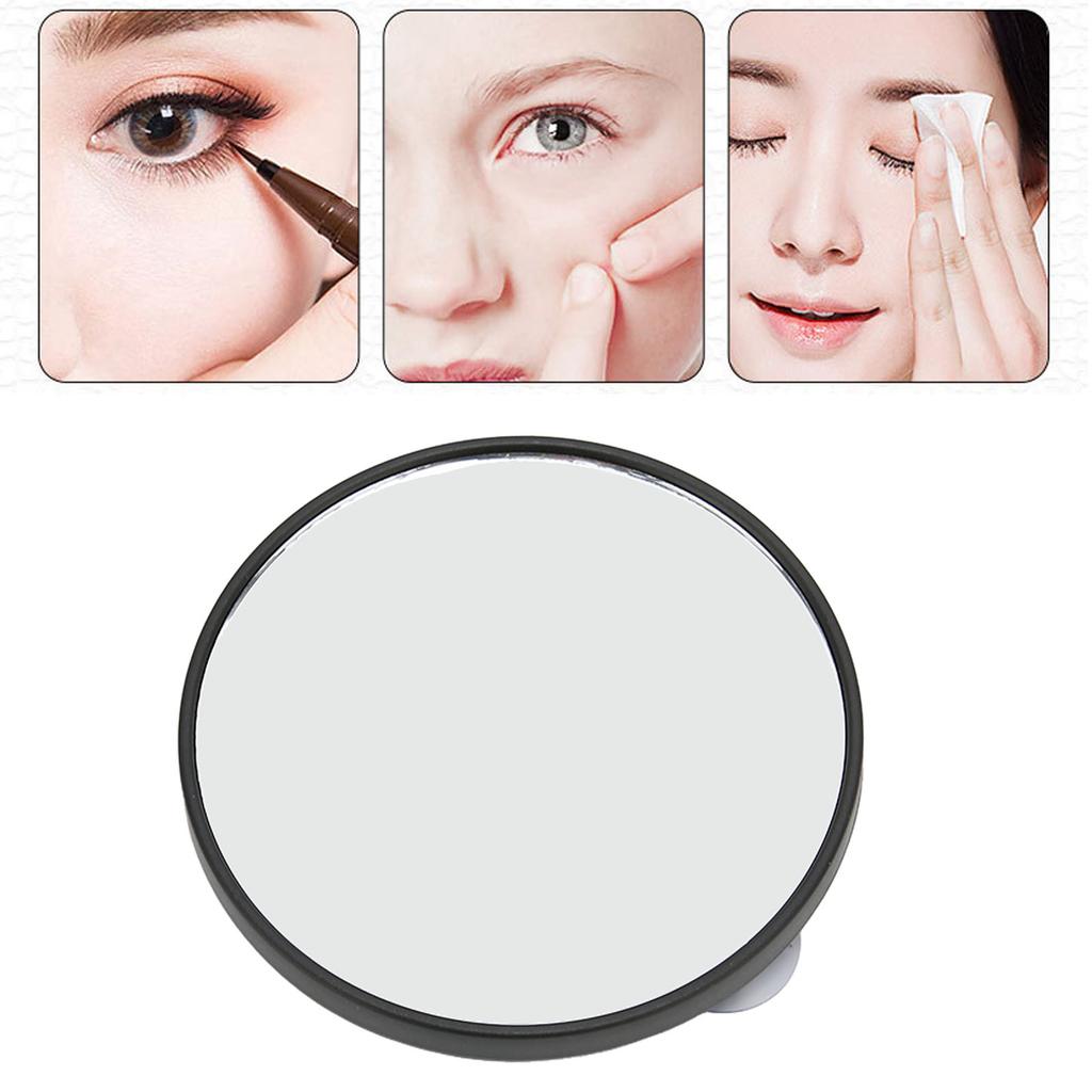 Vergrößerungs-Saugnapf-Make-up-Spiegel, mehrfache Vergrößerung, hochauflösende Doppel-Saugnäpfe, runder Make-up-Spiegel für Reisen