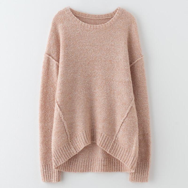 Sinuofude Damen Frühling Rundhals Strickoberteil