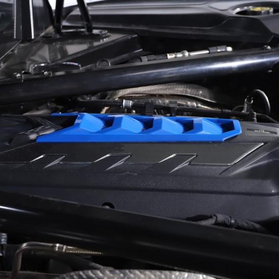 ABS Blue Engine Shroud Cover Panel Cover Trim For Corvette C8 -2025