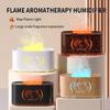 Diffuseur d'arômes à flamme vacillante - Brume automatique, Compact pour la maison/l'hôtel, Diffuseur d'huiles essentielles à grain de bois craquelé