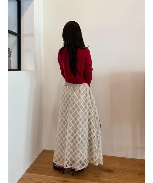 Cross tulle volume skirt LWFS255045IVR0