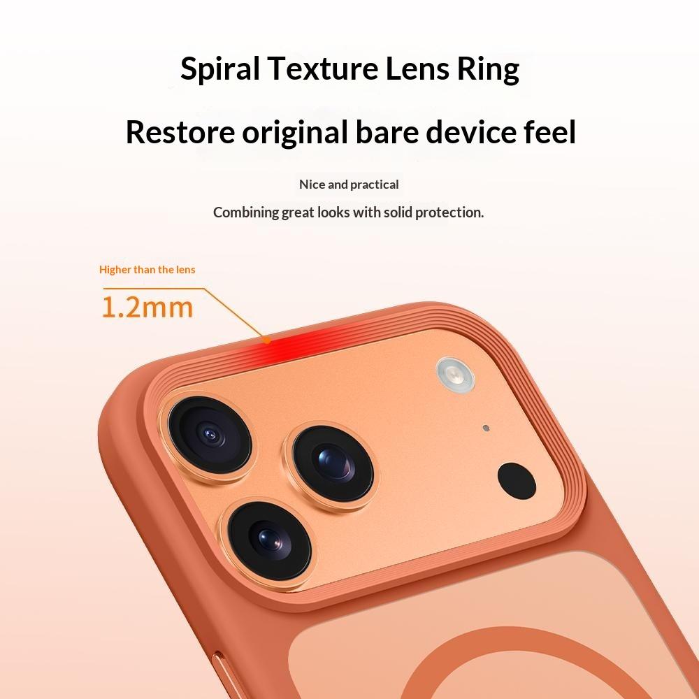For iPhone 17 Pro Magnetic Phone Cover Skin Touch TPU + PC Shockproof Back Case Compatible with MagSafe