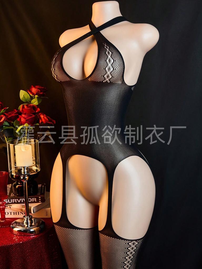 Europe and the United States hot-selling sexy lingerie hollow temptation suspenders women's passion tights explosion