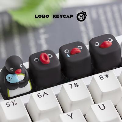 PINGU Cute Penguin Resin Keycap - Creative Custom ESC Replacement for Mechanical Keyboards