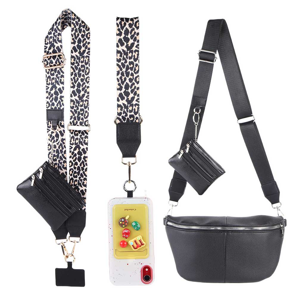 Phone Strap with Zippered Pouch Clip And Go Strap Adjustable Strap Cellphone Lanyard Multifunctional for Phone