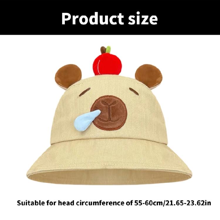Capybara Embroidery Couple Hat Stylish Streetwear Hat Versatiles Portable Hat Engaging in Leisure Activity