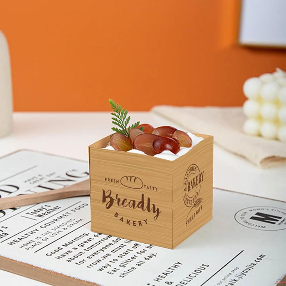 10Pcs Disposable Cupcake Kraft Paper Muffins Cup Paper Cupcake Wrappers Baking Cups Cases Muffin Boxes Cake Decor Baking Tools