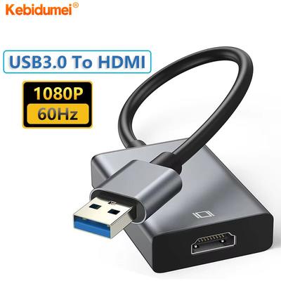 USB 3.0 į HDMI vaizdo išvesties adapteris 1080P kelių ekranų išorinis konverterio kabelis projektoriui, nešiojamam kompiuteriui, monitoriui, PC, Windows 7/8