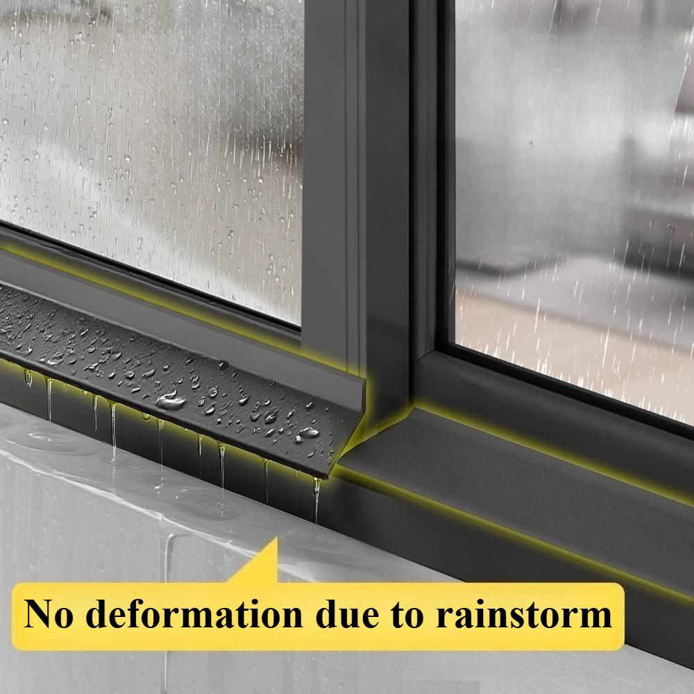 Rainproof Water Backflow Sealing Strip Waterproof Baffle Sill Edge Water Guide Plate Aluminum Sliding Window Water Blocking Bar
