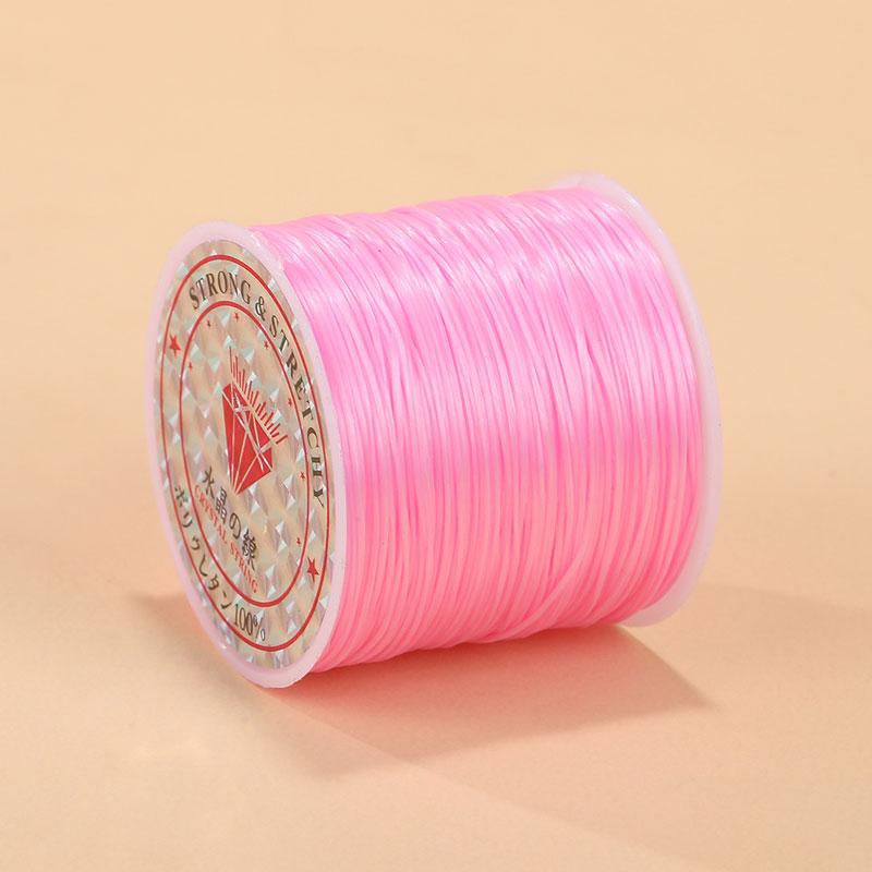 1Roll Beading Thread Accessories Flat Elastic Thread Elasticity Spandex DIY 0.8mm Elastic Cord Hand Knitting
