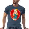 Vintage Valentine Evil Clown Tshirt Festival Casual Short Sleeve