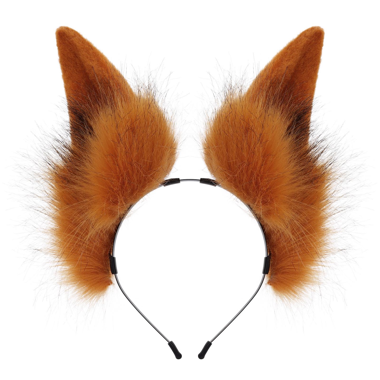 Plush Neko Girl Cat & Fox Ears Cosplay Headband - Halloween Party Headdress Accessories