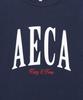 AECA (Woman) Aeca Symbol Felt Half Sleeve Tee-Navy