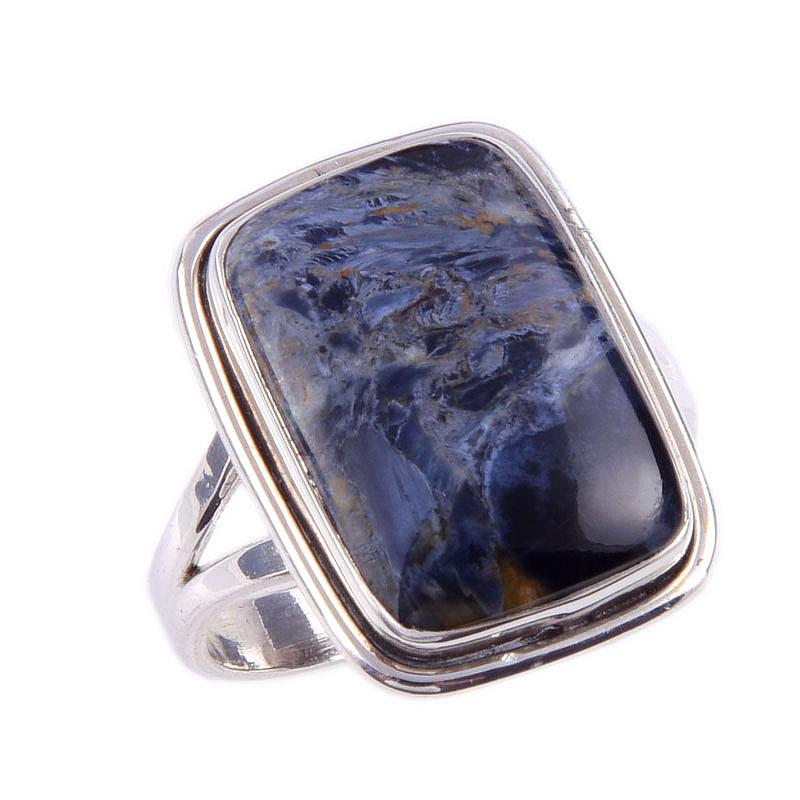 Natural Pietersite Gemstone Handmade 925 Solid Sterling Silver Ring Size 7 C4U26