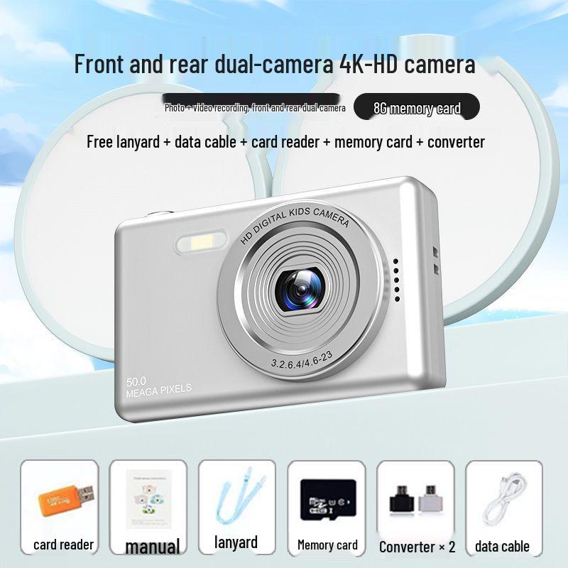 CCD Digital Camera for Students - High-Definition, Retro, Compact for Travel and Campus Use